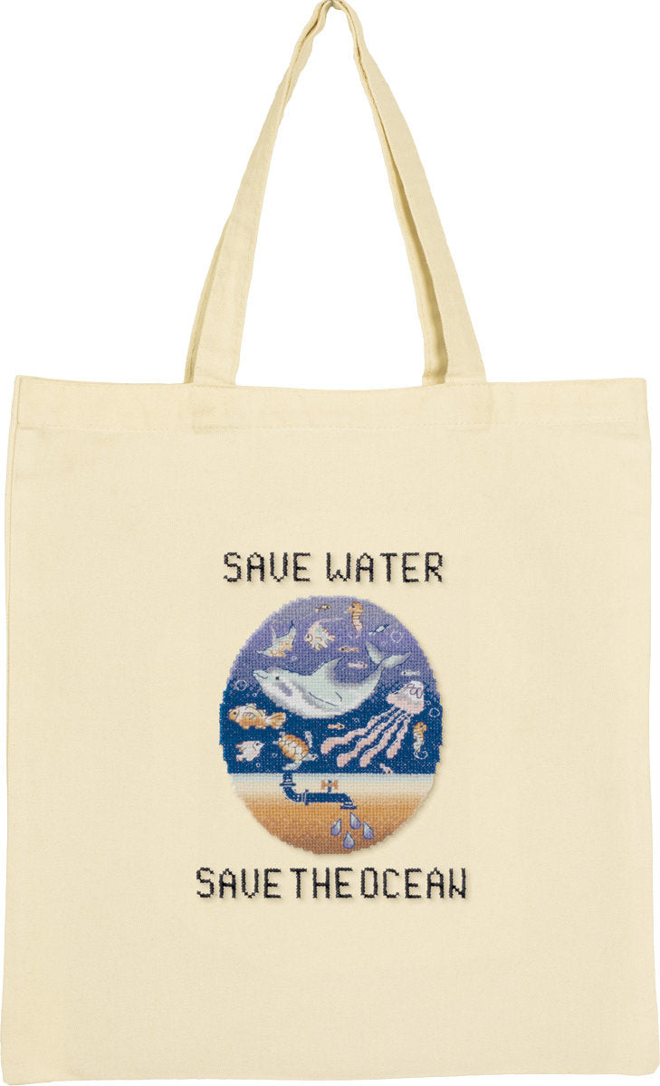 Save Water, Save the Ocean - PZ-7246 Panna - Kit de punto de cruz