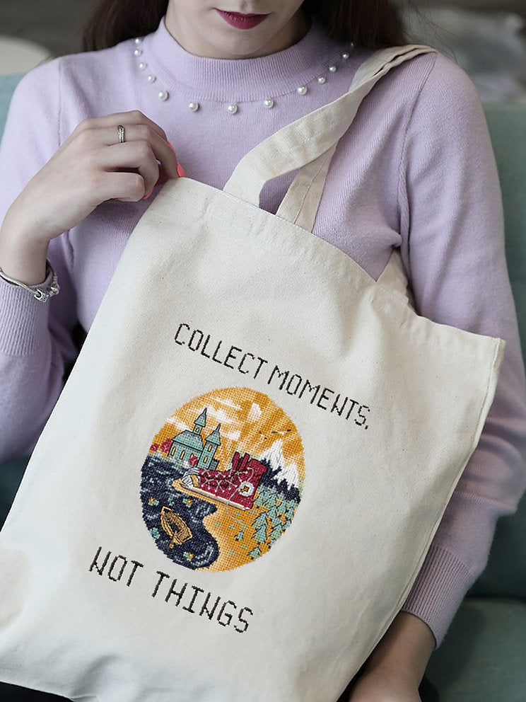 Collect Moments Not Things - PZ-7247 Panna - Kit de punto de cruz