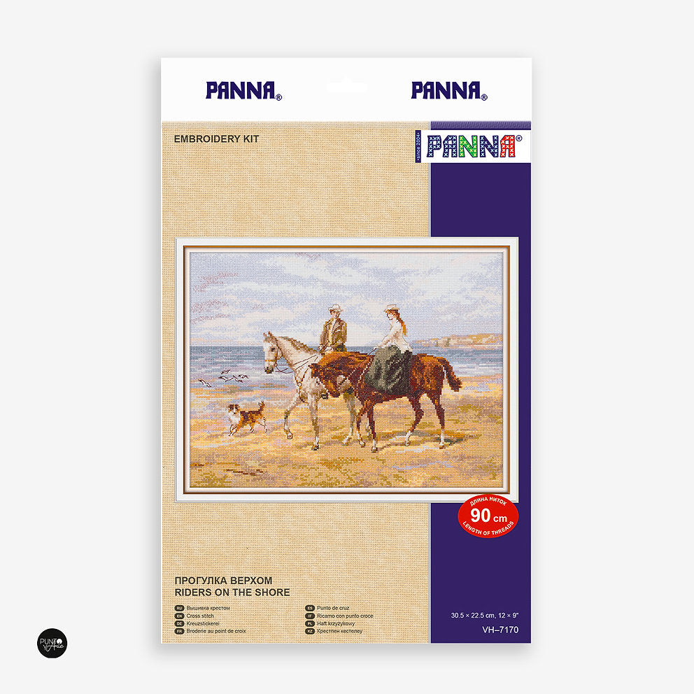 Jinetes en la orilla - VH-7170 Panna - Kit de punto de cruz