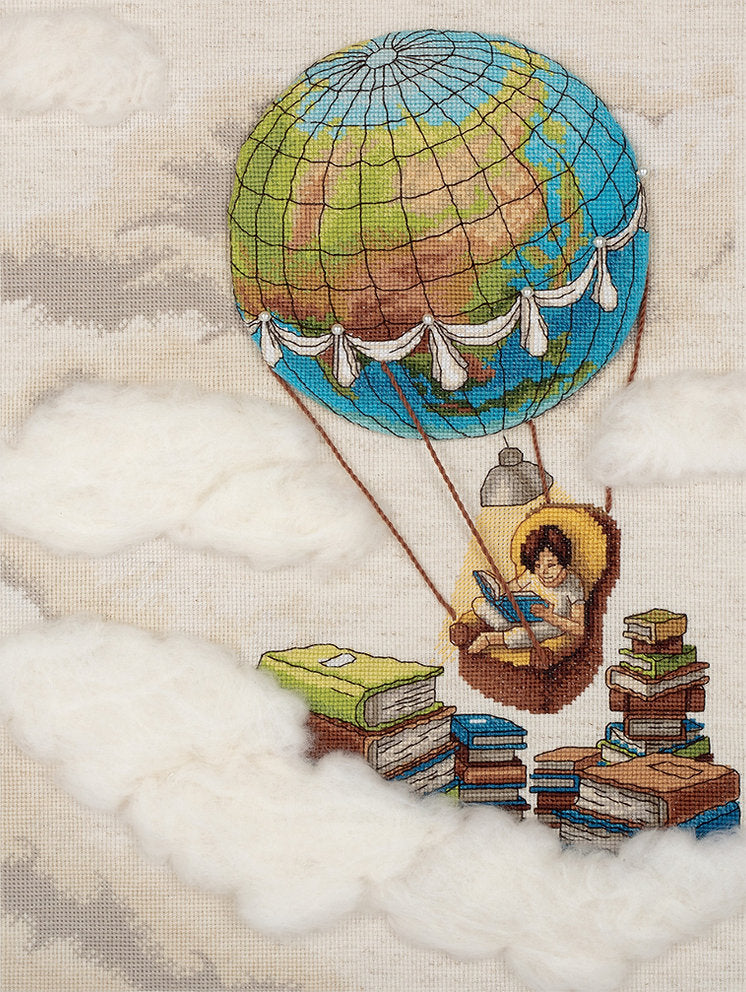 Viajar con libros - VS-7182 Panna - Kit de punto de cruz