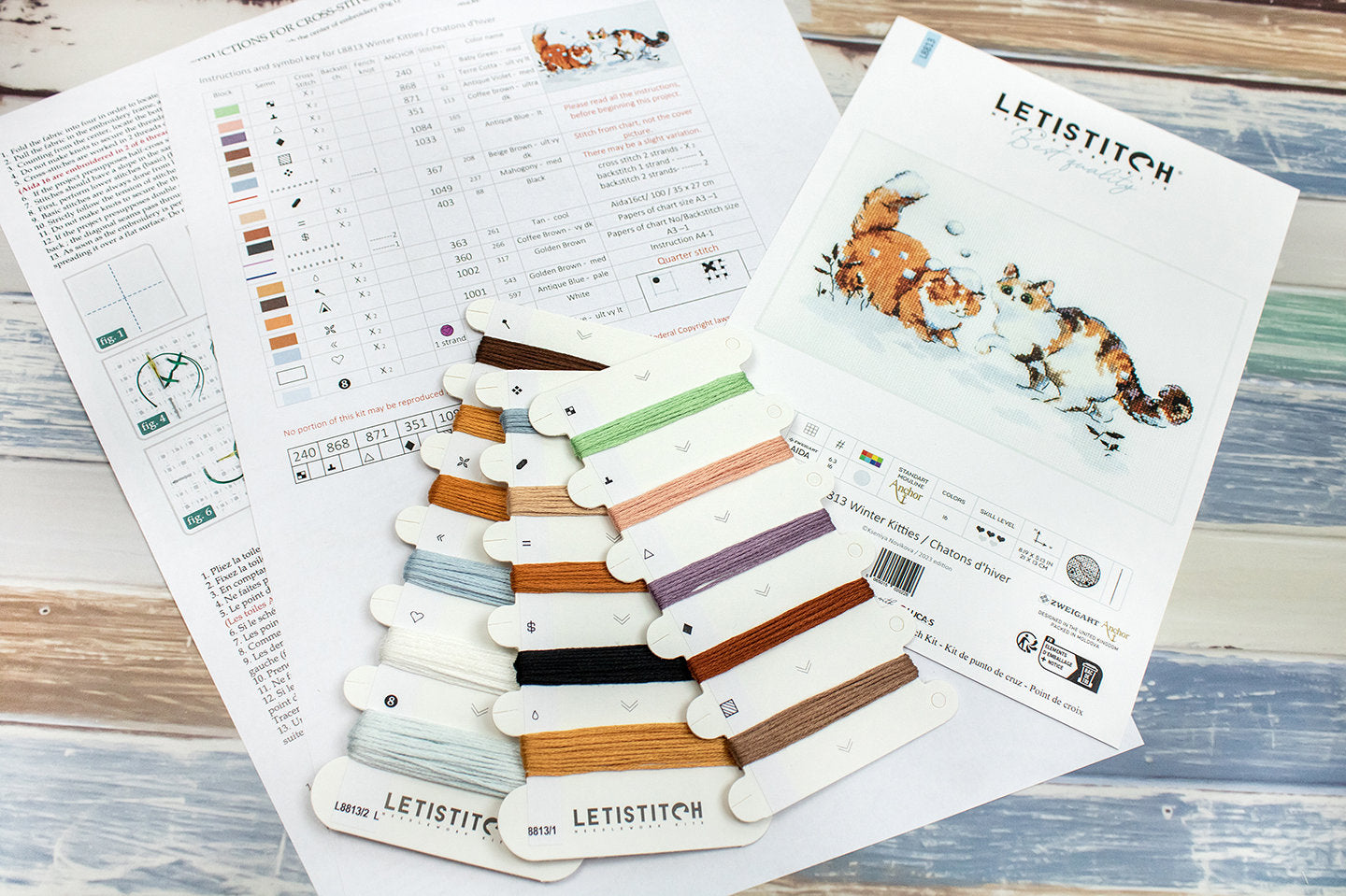 Kreuzstichset „Winterkätzchen“ – LETISTITCH L8813