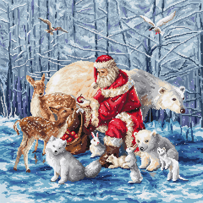 Santa and Friends - L8082 LETISTITCH - Cross Stitch Kit