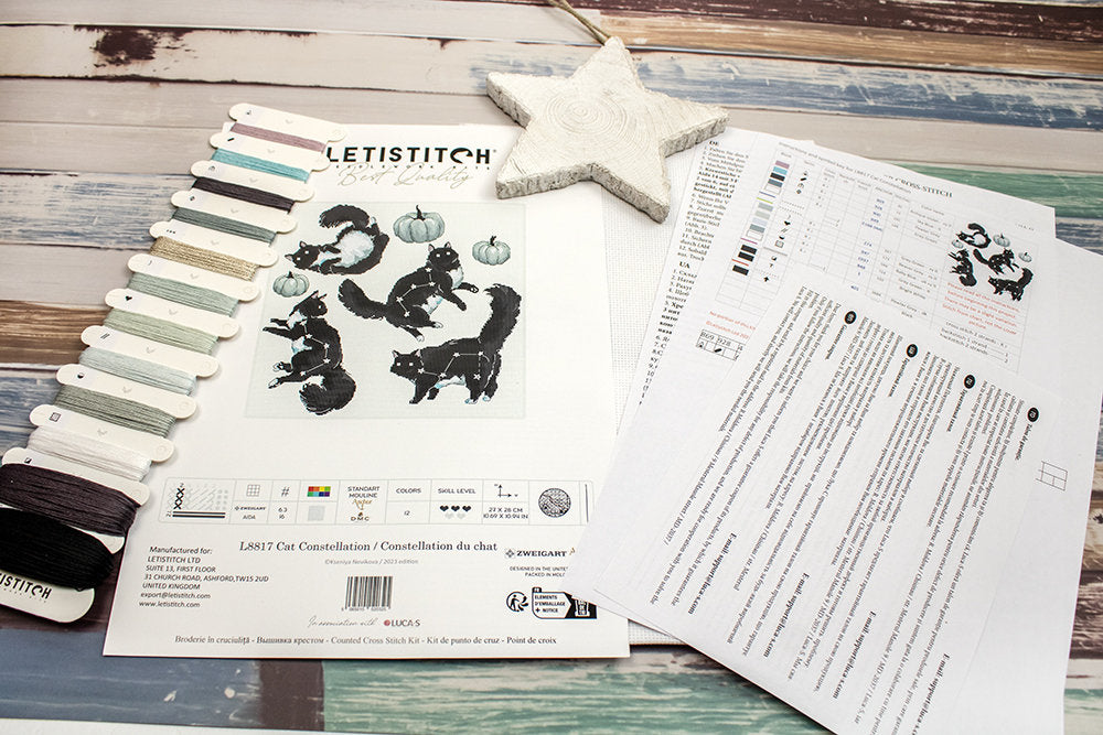 Kreuzstichset „Sternbild Katze“ – LETISTITCH L8817
