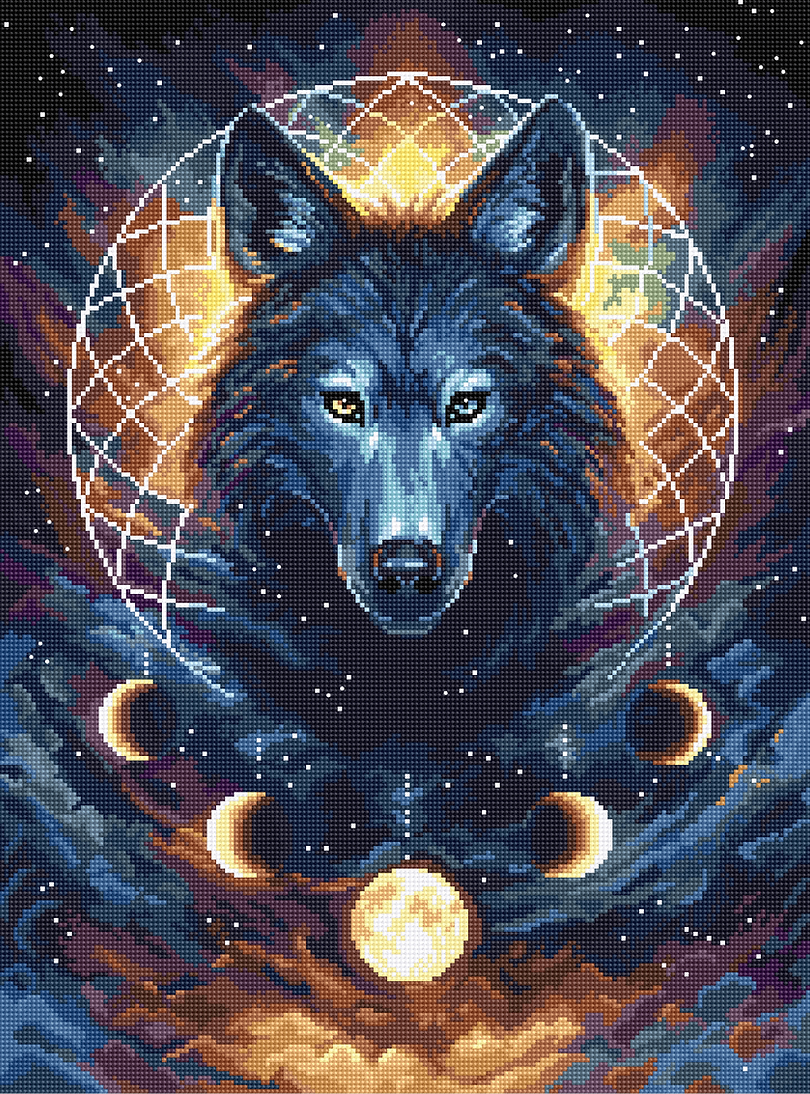 Kreuzstichset „Traumfänger Wolf“ – LETISTITCH L8069