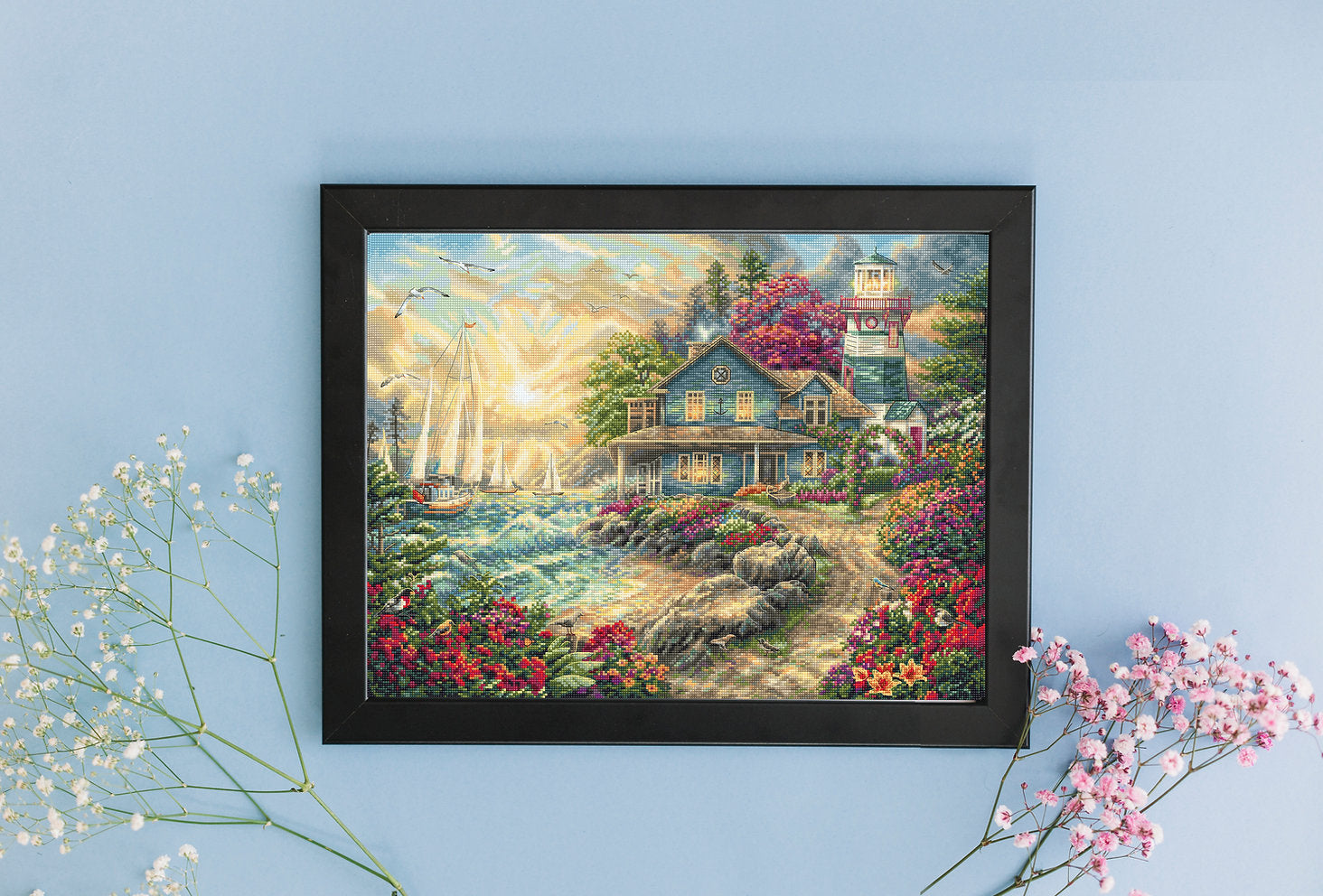 Kreuzstichset „Morgendämmerung am Meer“ – LETISTITCH L8068