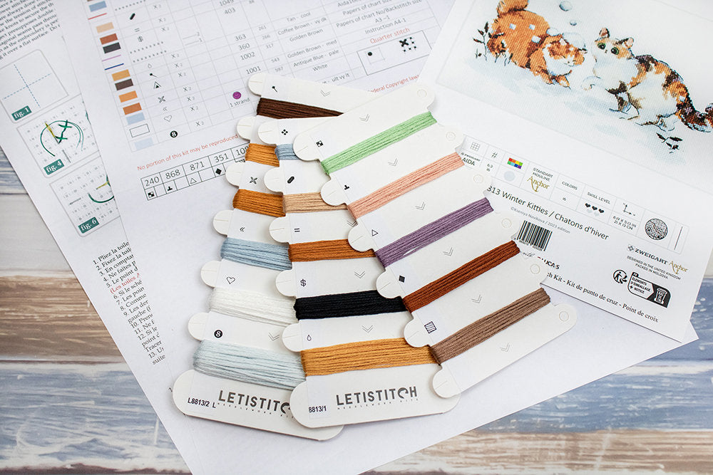 Kreuzstichset „Winterkätzchen“ – LETISTITCH L8813