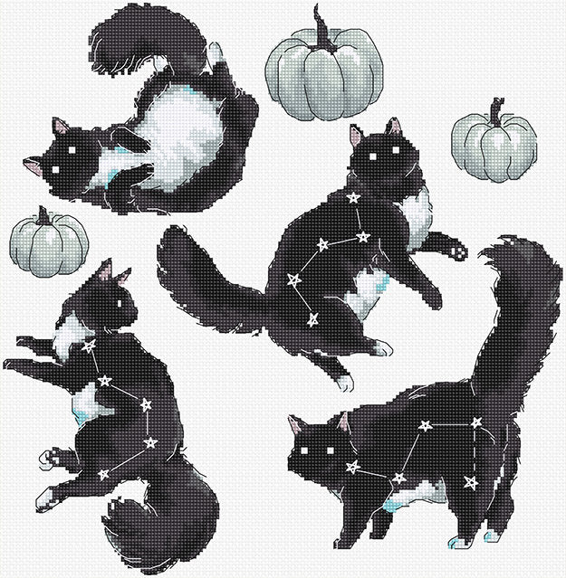 Kreuzstichset „Sternbild Katze“ – LETISTITCH L8817
