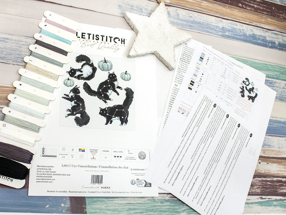 Kreuzstichset „Sternbild Katze“ – LETISTITCH L8817