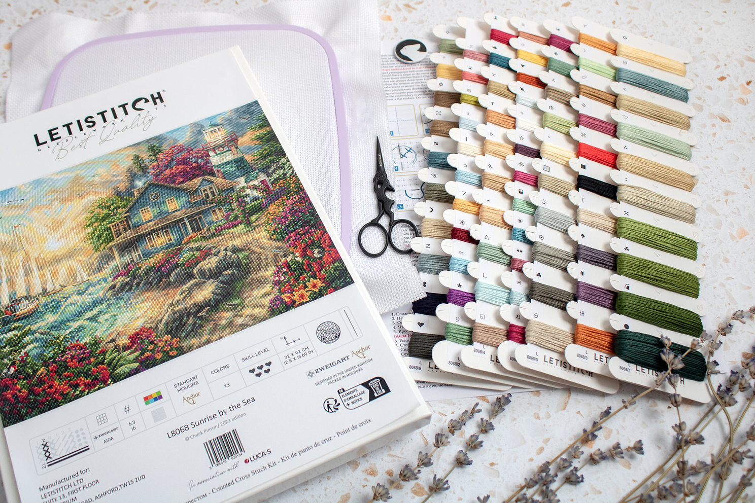 Kreuzstichset „Morgendämmerung am Meer“ – LETISTITCH L8068