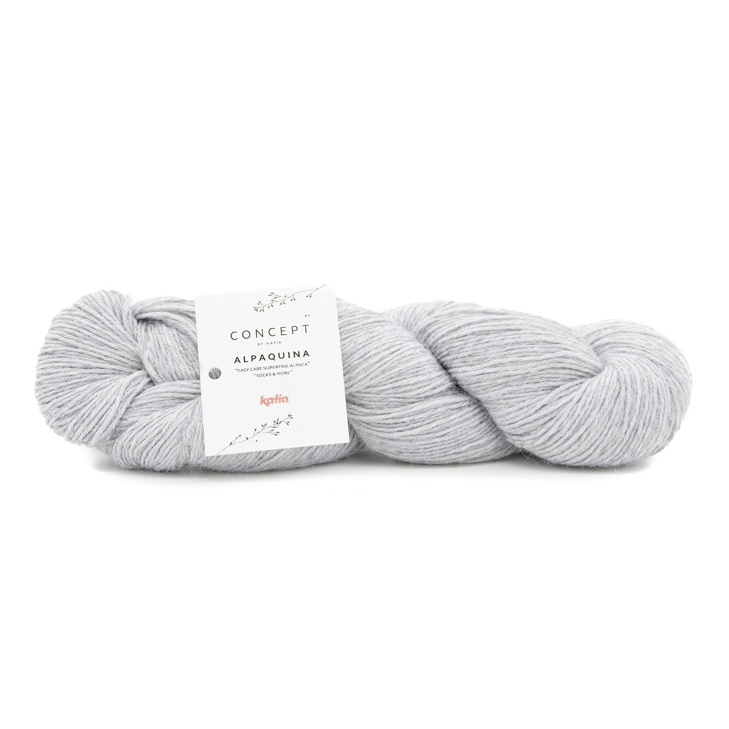 Knäuel Alpakawolle ALPAQUINA SUPERFINE von Katia zum Stricken von Socken und Babykleidung
