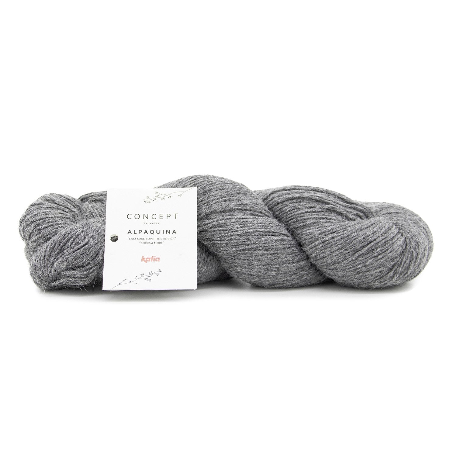 Knäuel Alpakawolle ALPAQUINA SUPERFINE von Katia zum Stricken von Socken und Babykleidung