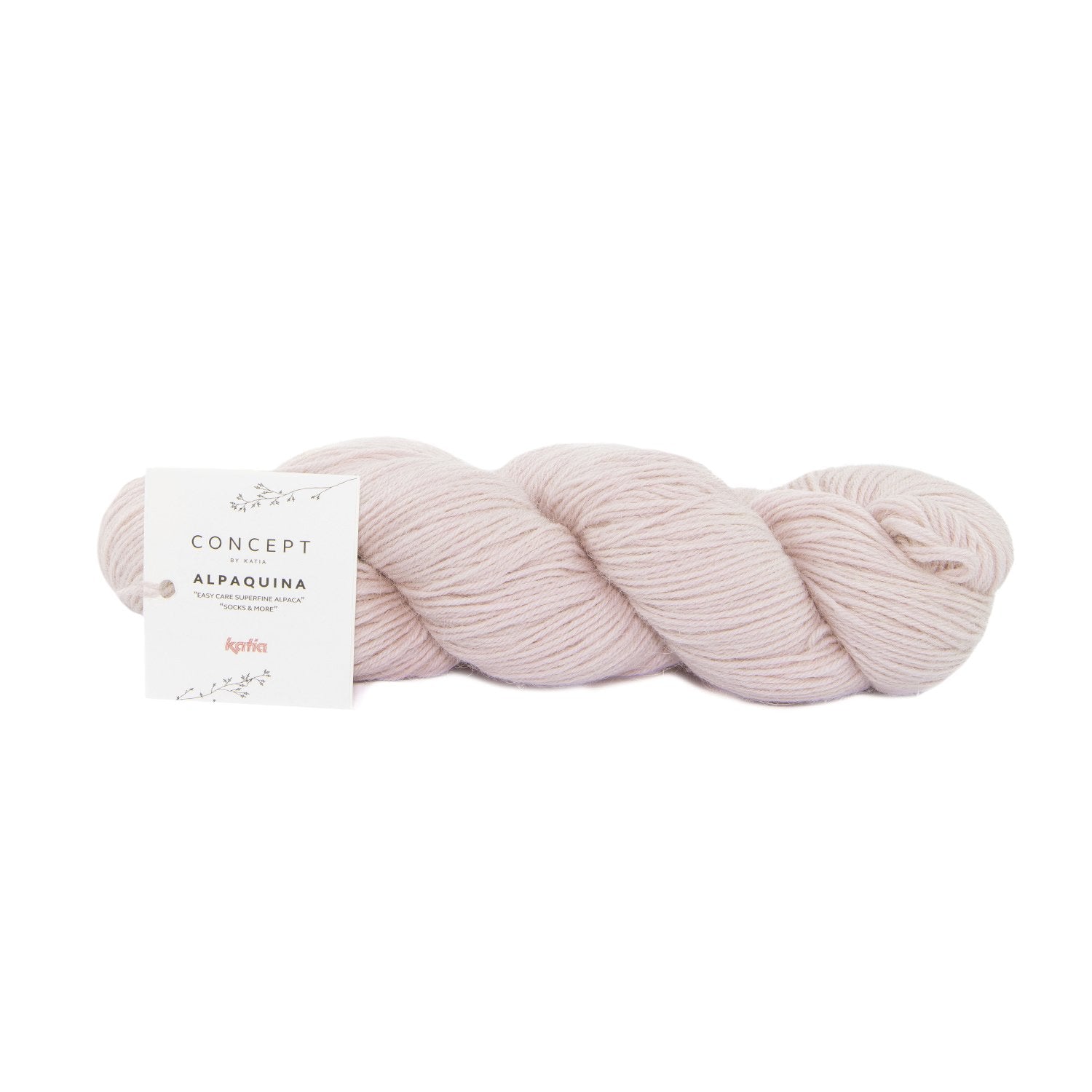 Knäuel Alpakawolle ALPAQUINA SUPERFINE von Katia zum Stricken von Socken und Babykleidung