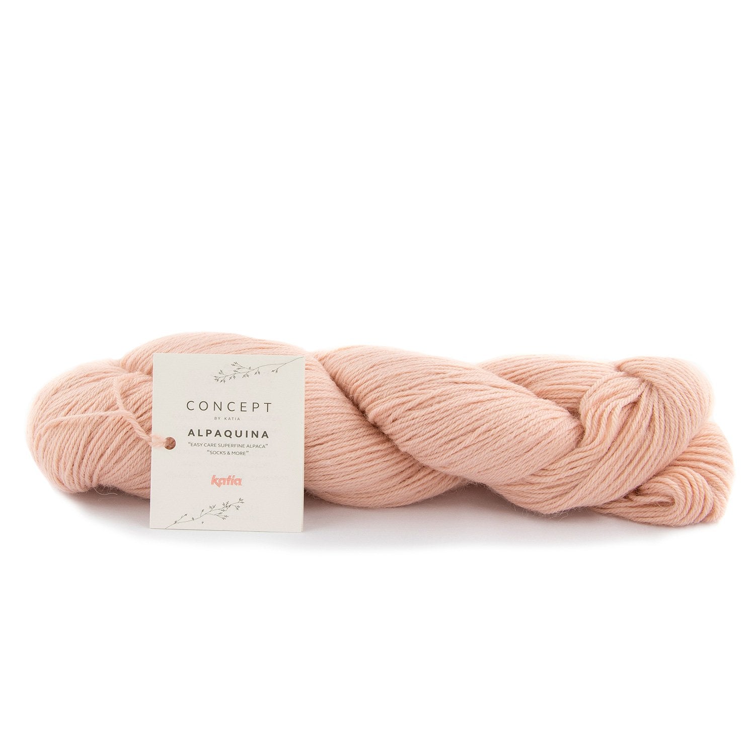 Knäuel Alpakawolle ALPAQUINA SUPERFINE von Katia zum Stricken von Socken und Babykleidung