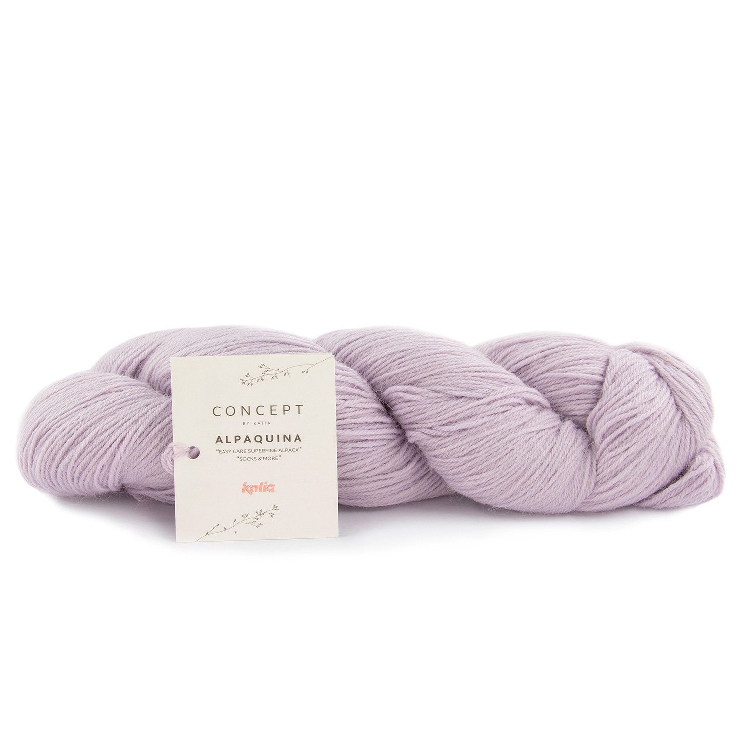Knäuel Alpakawolle ALPAQUINA SUPERFINE von Katia zum Stricken von Socken und Babykleidung