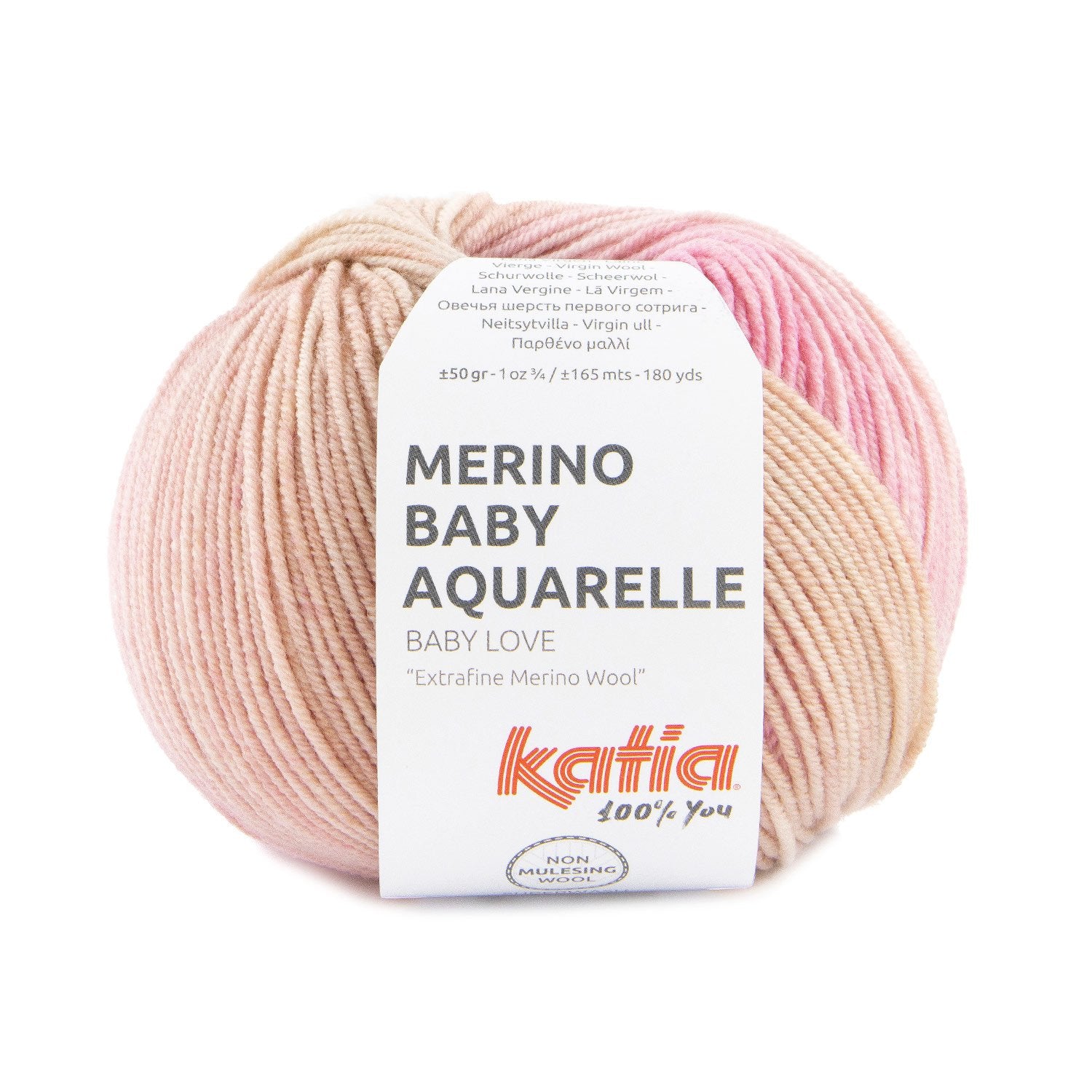 Merino Baby Aquarelle degradé wool in 3 colors for babies by Katia - Soft and durable