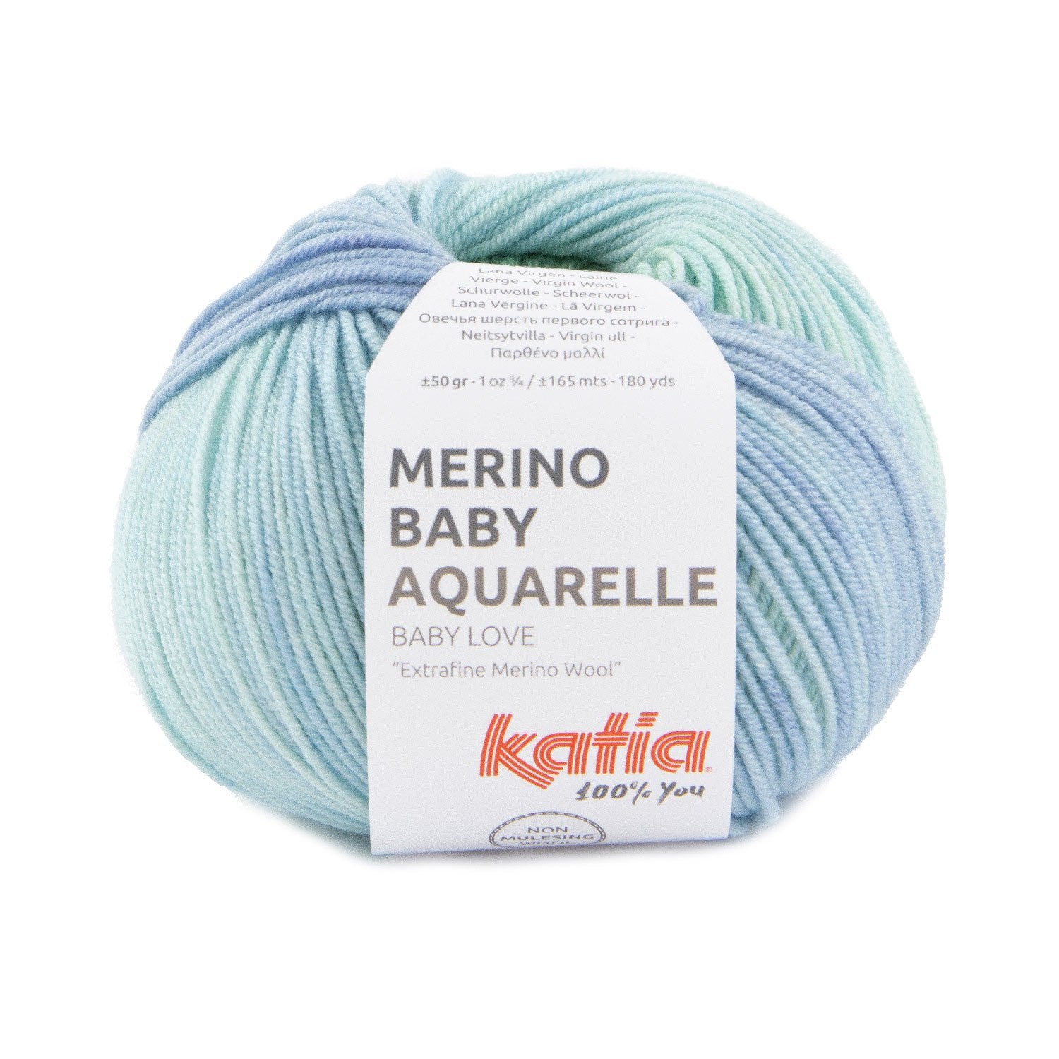 Merino Baby Aquarelle degradé wool in 3 colors for babies by Katia - Soft and durable