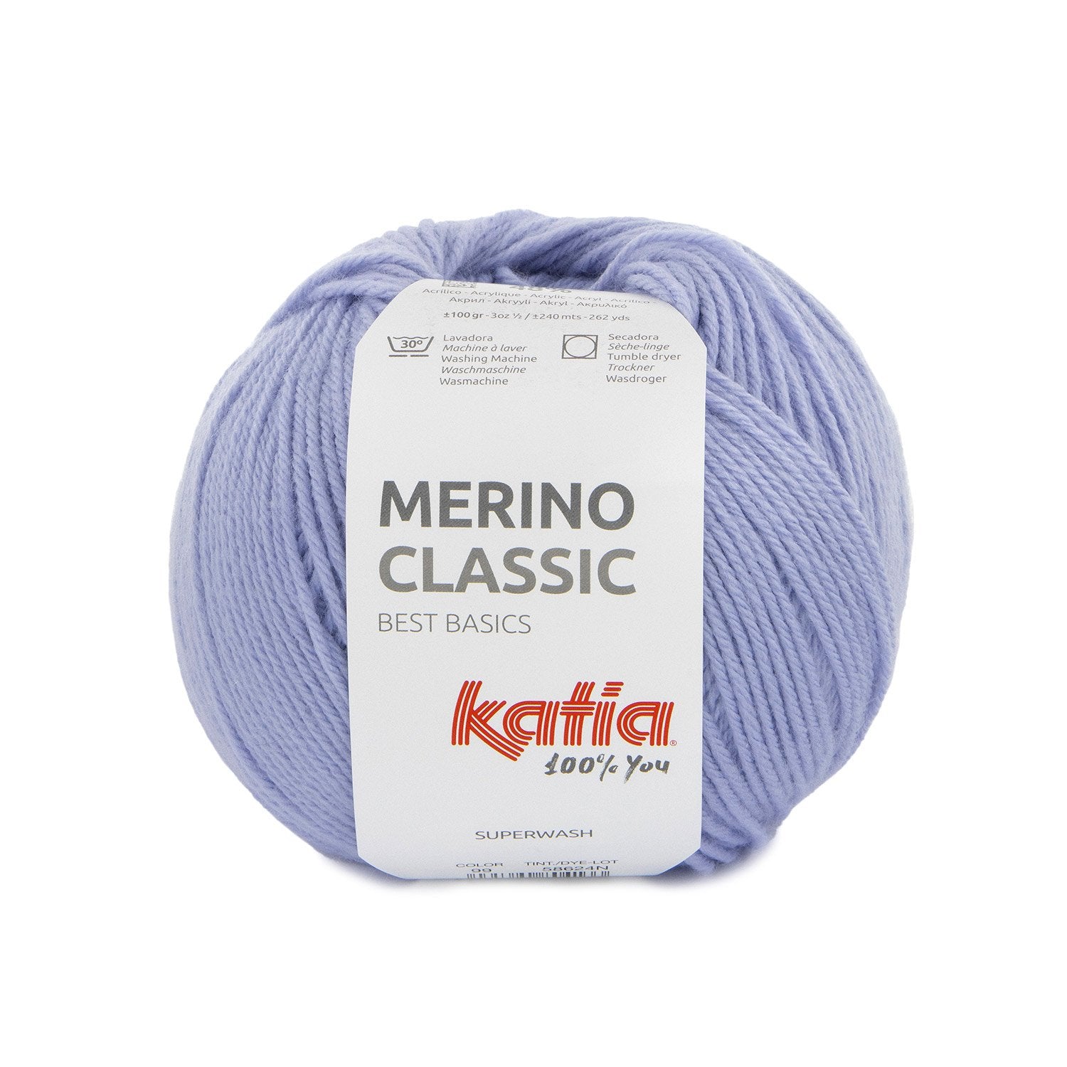Katia Classic Merino Wool - Blend of merino and acrylic for warm and soft garments