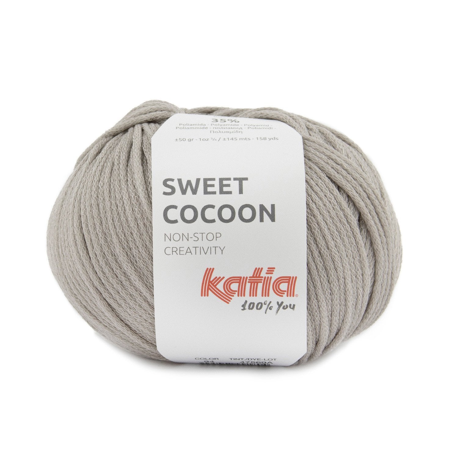 Lana Sweet Cocoon de Katia - Hilo acolchado y suave para ropa y accesorios de hogar