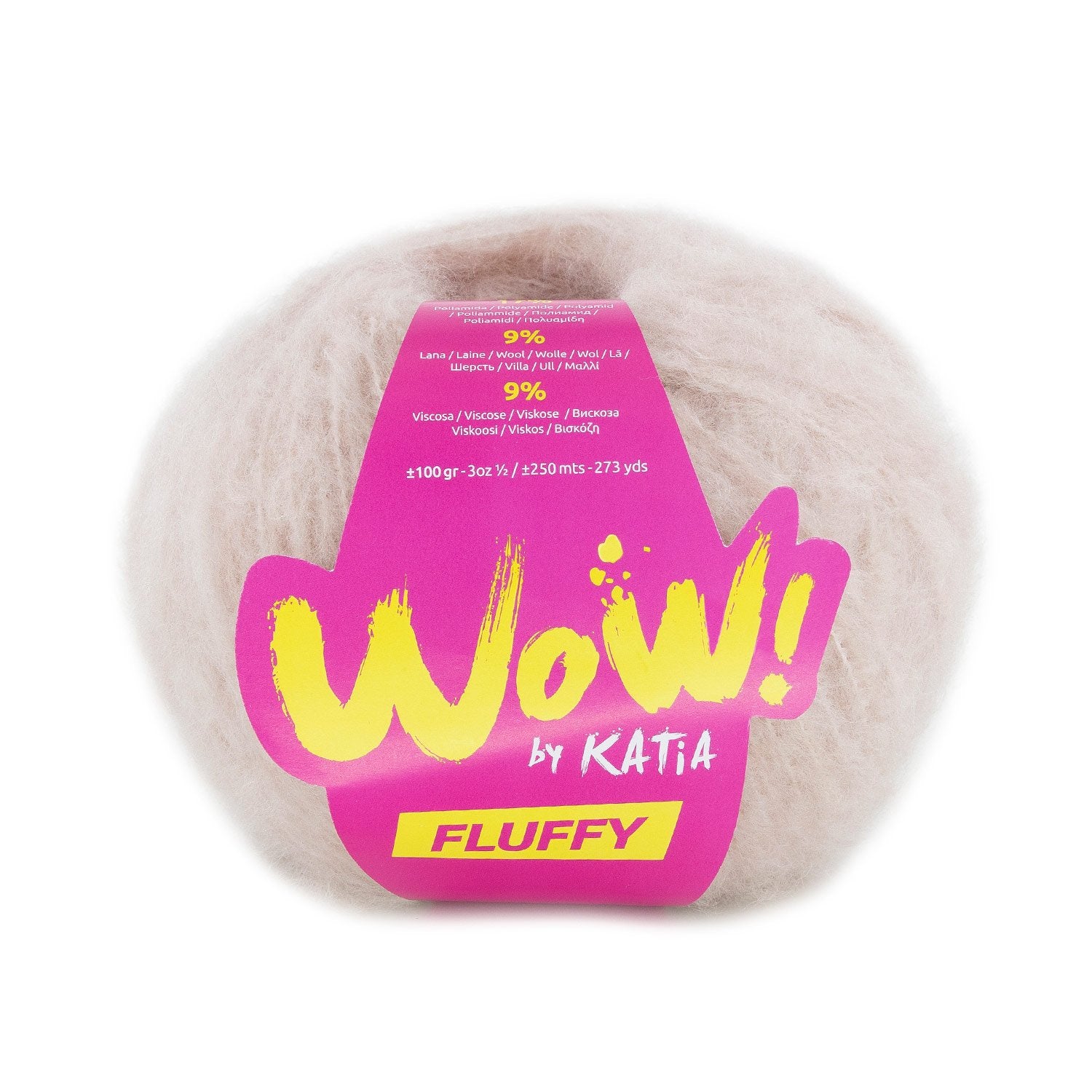 Katia Wow Fluffy - Lana Suave de Efecto Perchado para Prendas Modernas