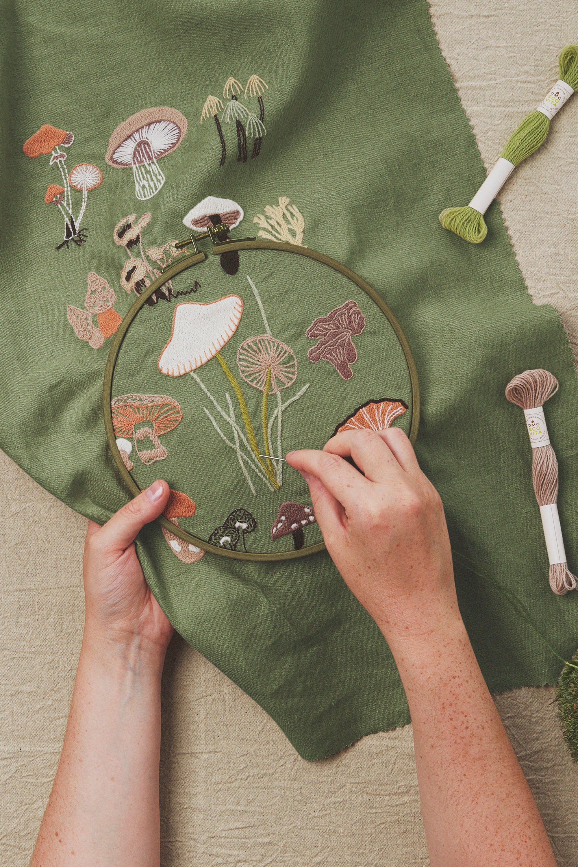 Eco Vita Botanical Collection: Organic Wool Threads and Nature-Inspired Patterns for Embroidery