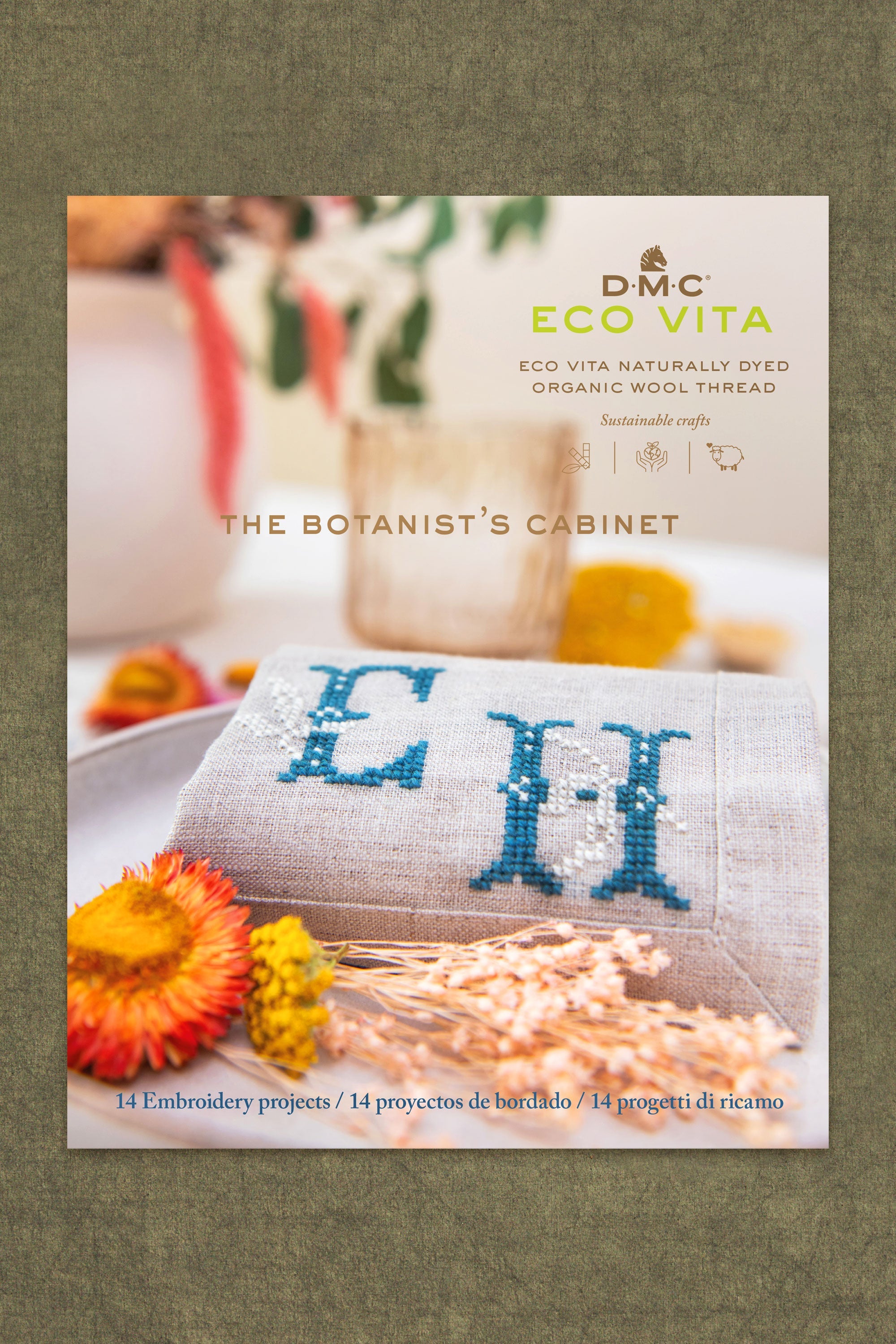 Eco Vita Botanical Collection: Organic Wool Threads and Nature-Inspired Patterns for Embroidery