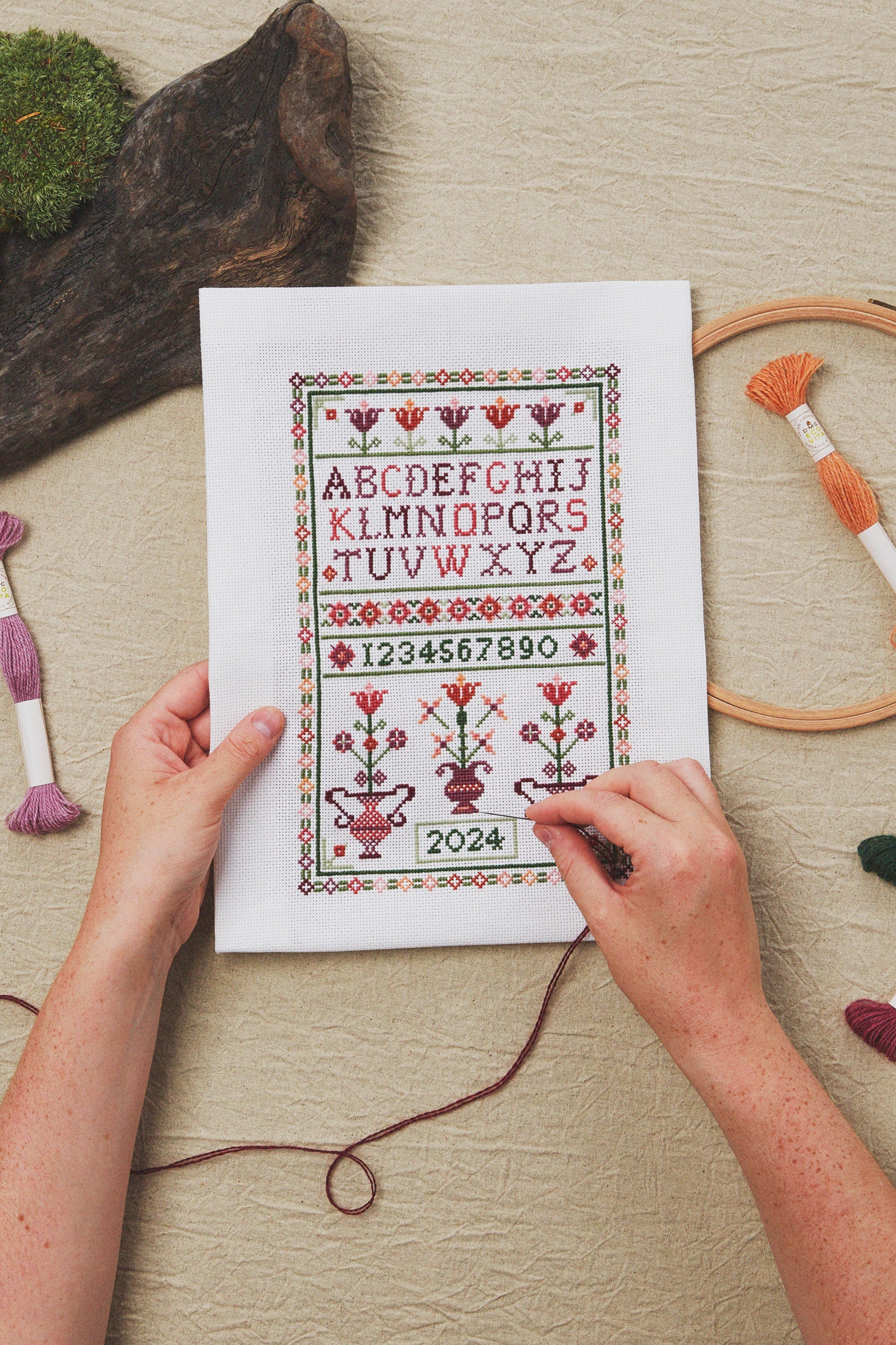 Eco Vita Botanical Collection: Organic Wool Threads and Nature-Inspired Patterns for Embroidery