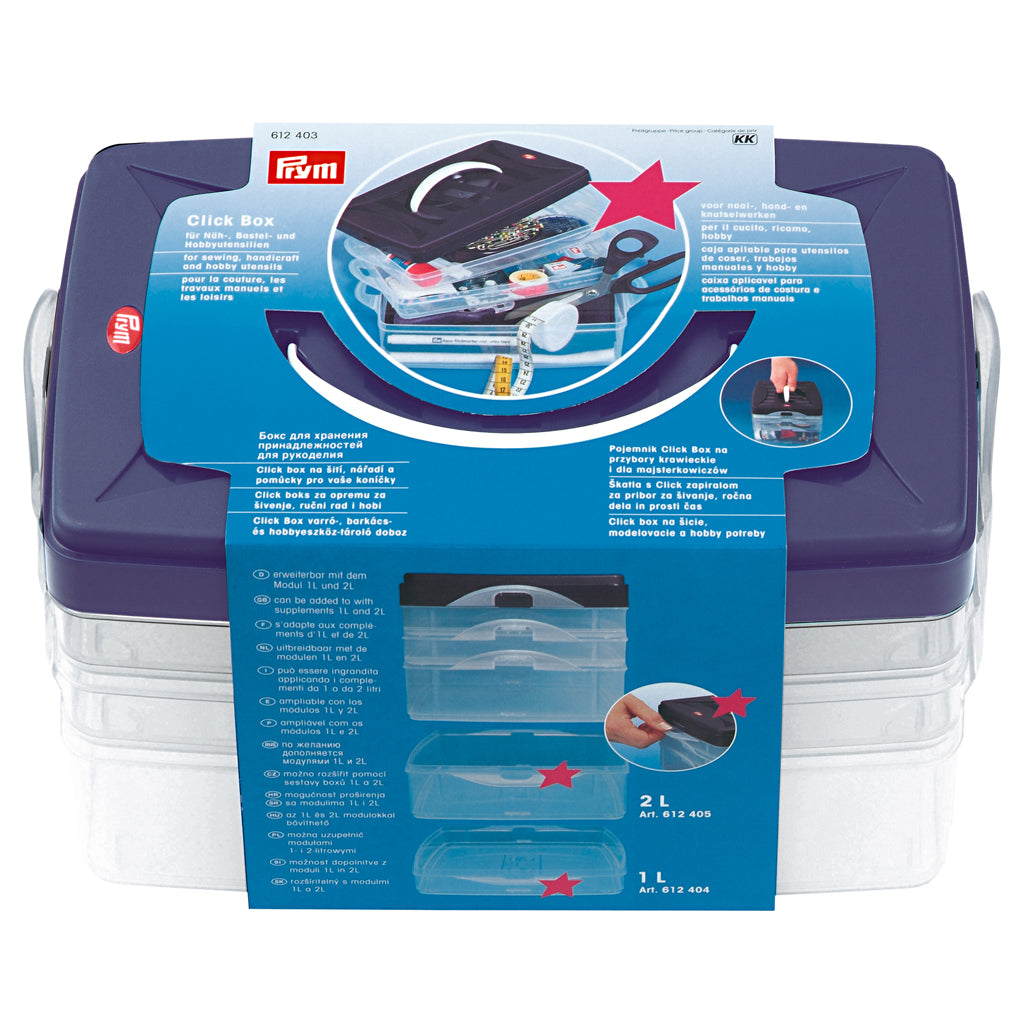 Caja Multi Click Prym 612403: Almacenamiento Modular para Costura y Manualidades
