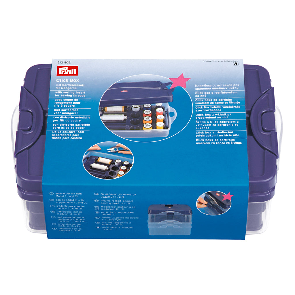 Caja de Almacenamiento Multi Click Prym 612406: Organización y Versatilidad para tus Hilos de Coser