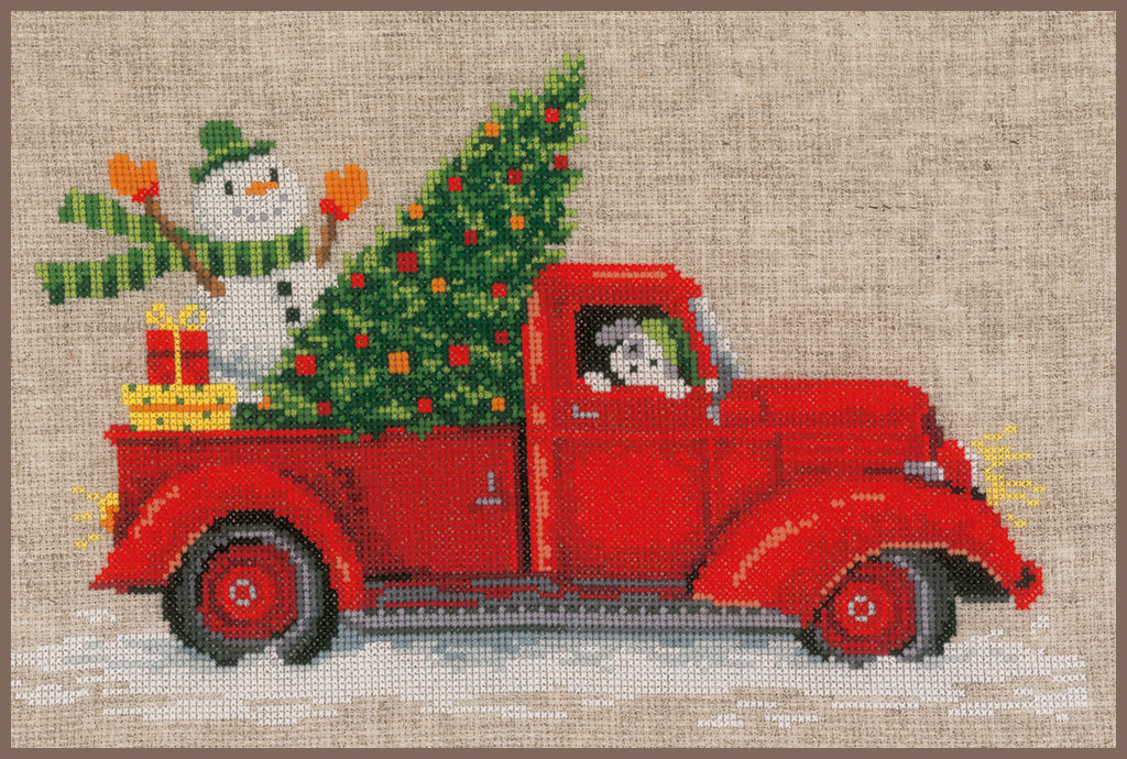 Weihnachts-Truck – Vervaco – Kreuzstichset PN-0166616