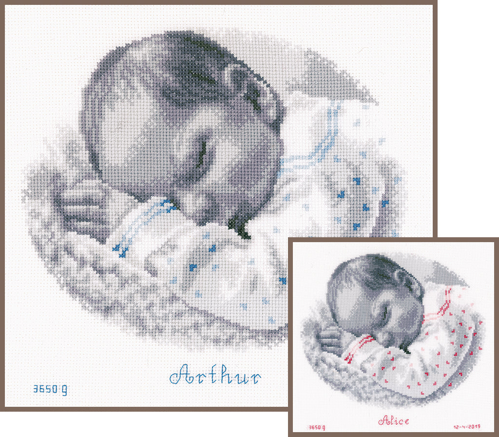 Bebé dormido - Vervaco - Kit de punto de cruz PN-0169612