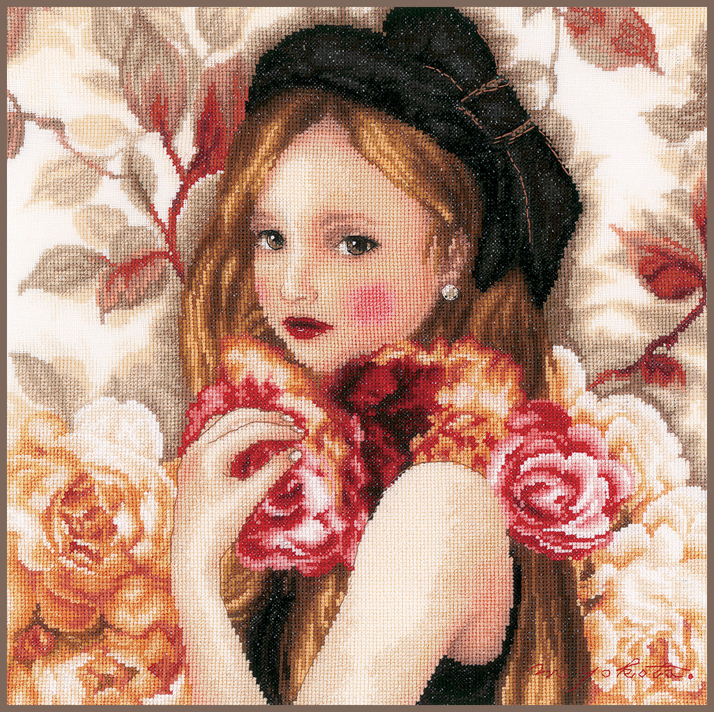 Kreuzstich-Set. Rosen halten - Lanarte PN-0186060