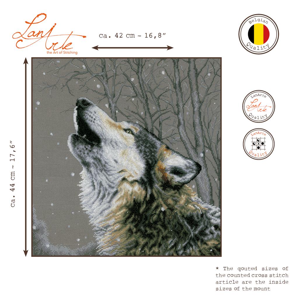 Cross Stitch Kit 'Howl to the Stars' PN-0202607 by Lanarte