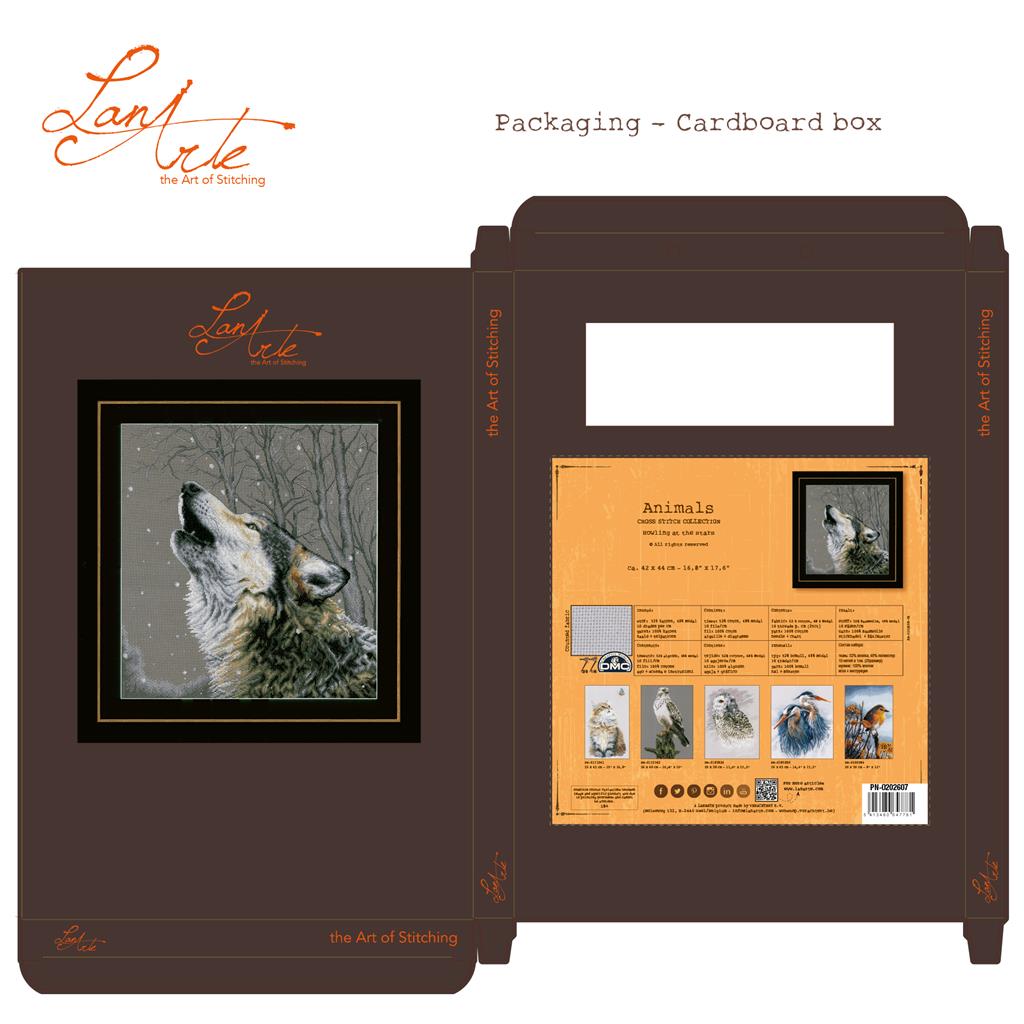 Cross Stitch Kit 'Howl to the Stars' PN-0202607 by Lanarte