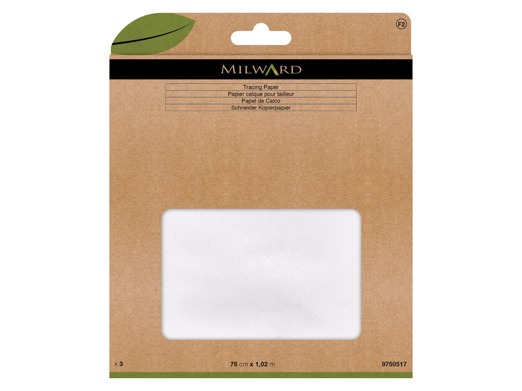 Pack de 3 Hojas de Papel de Calco Milward - Amplio y Preciso para Sastres y Modistas