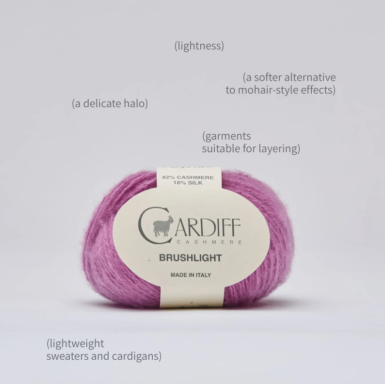 Cardiff Brushlight: cachemira y seda para proyectos que se notan