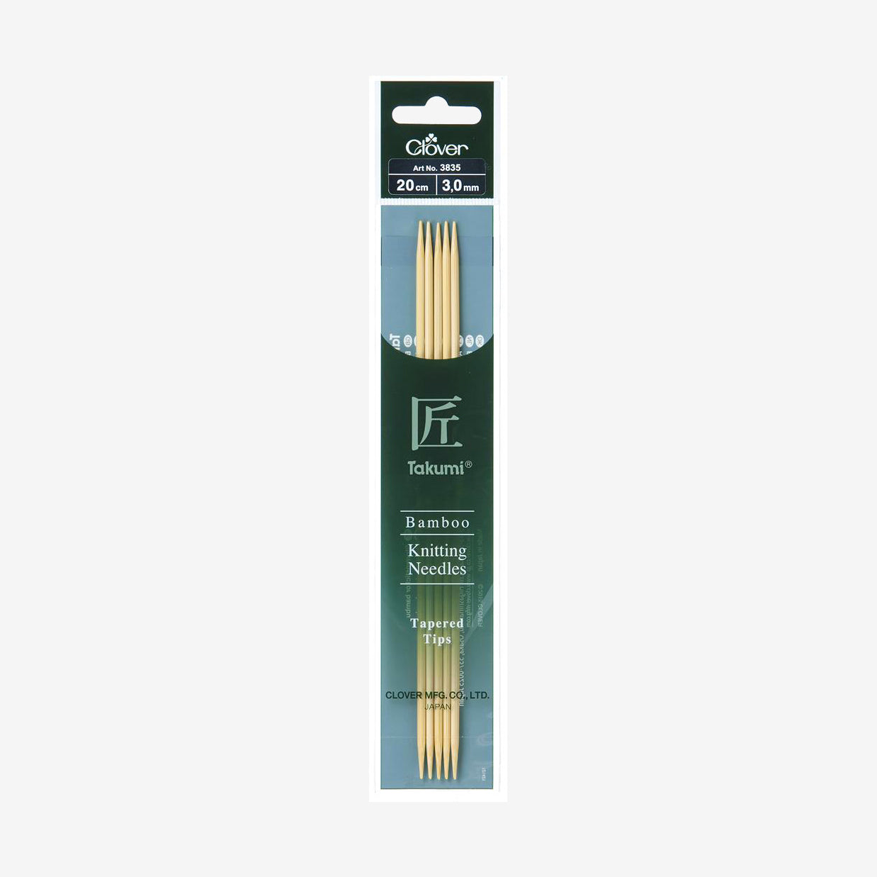 Takumi 20cm Clover Bamboo Double Pointed Knitting Needles | Quality and comfort for your knitting projects