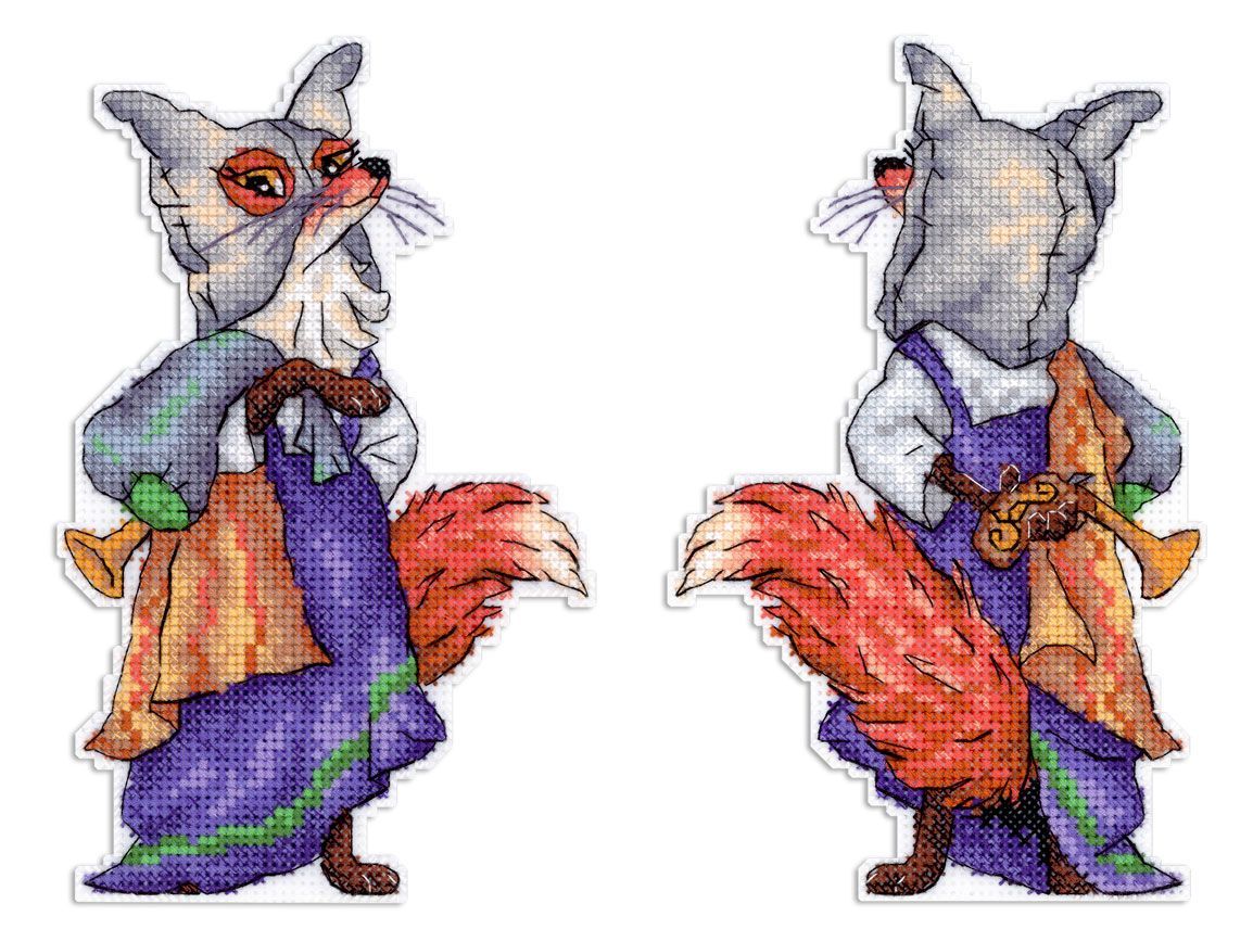 Kit punto de cruz Fox Alice SR-1181 MP Studia con canvas plástico y hilos organizados