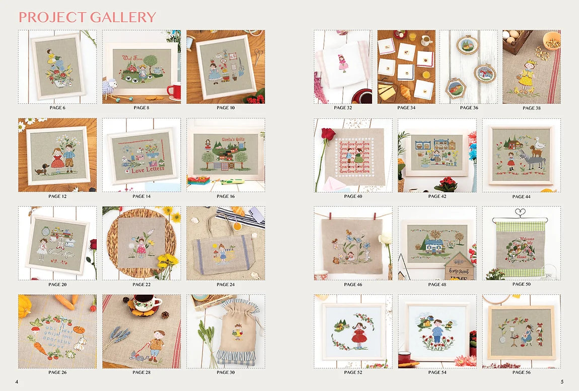 Revista Countryside Cross-Stitch, diseños de Lilli Violette - Tuve Editorial