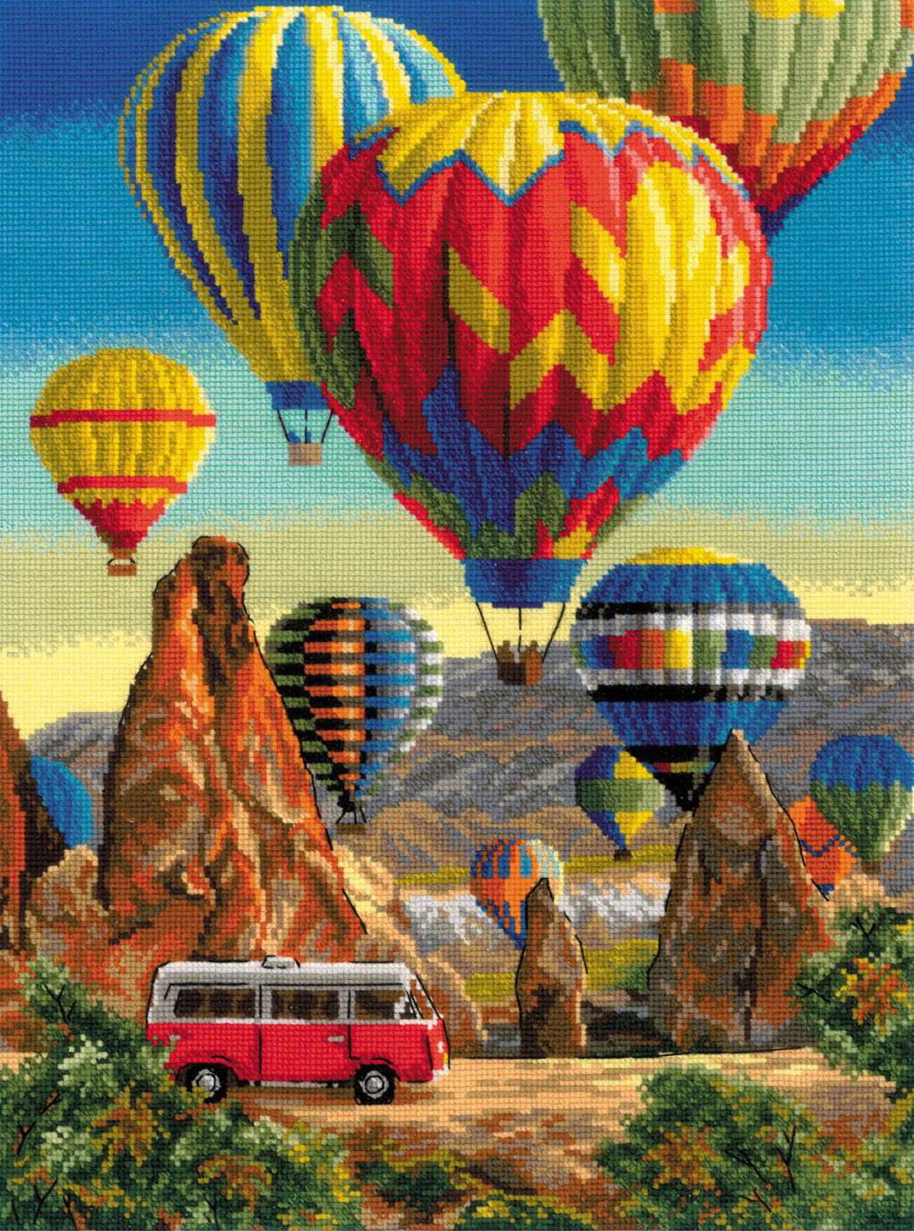 Cross Stitch Embroidery Kit - "Festival in Cappadocia" - Riolis 2021