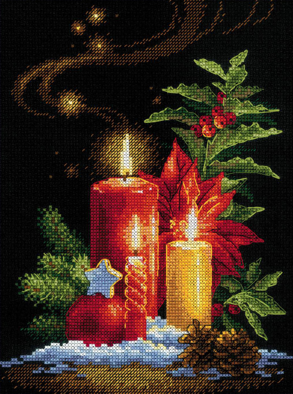 Cross Stitch Embroidery Kit - "Christmas Light" - Riolis 2056