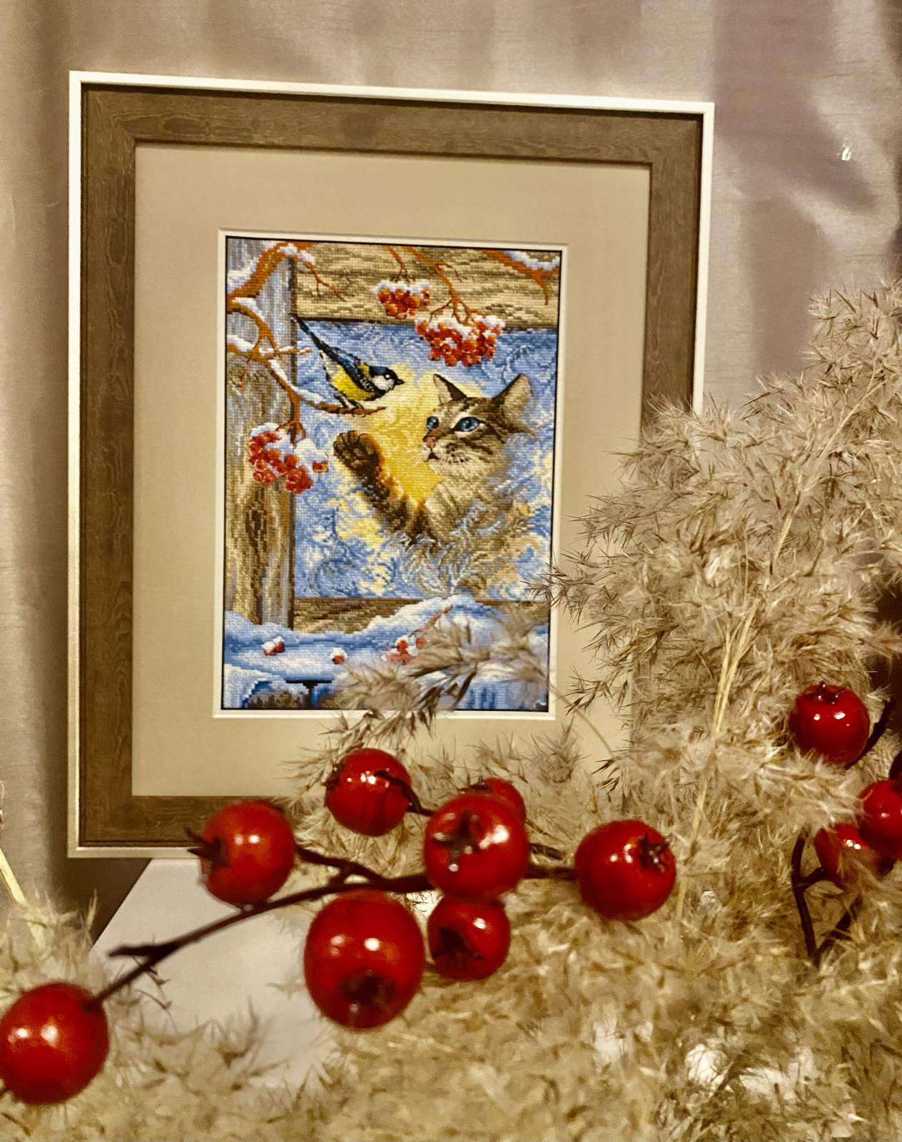 Kreuzstich-Stickset – „Treffen am Fenster“ – Riolis 2049