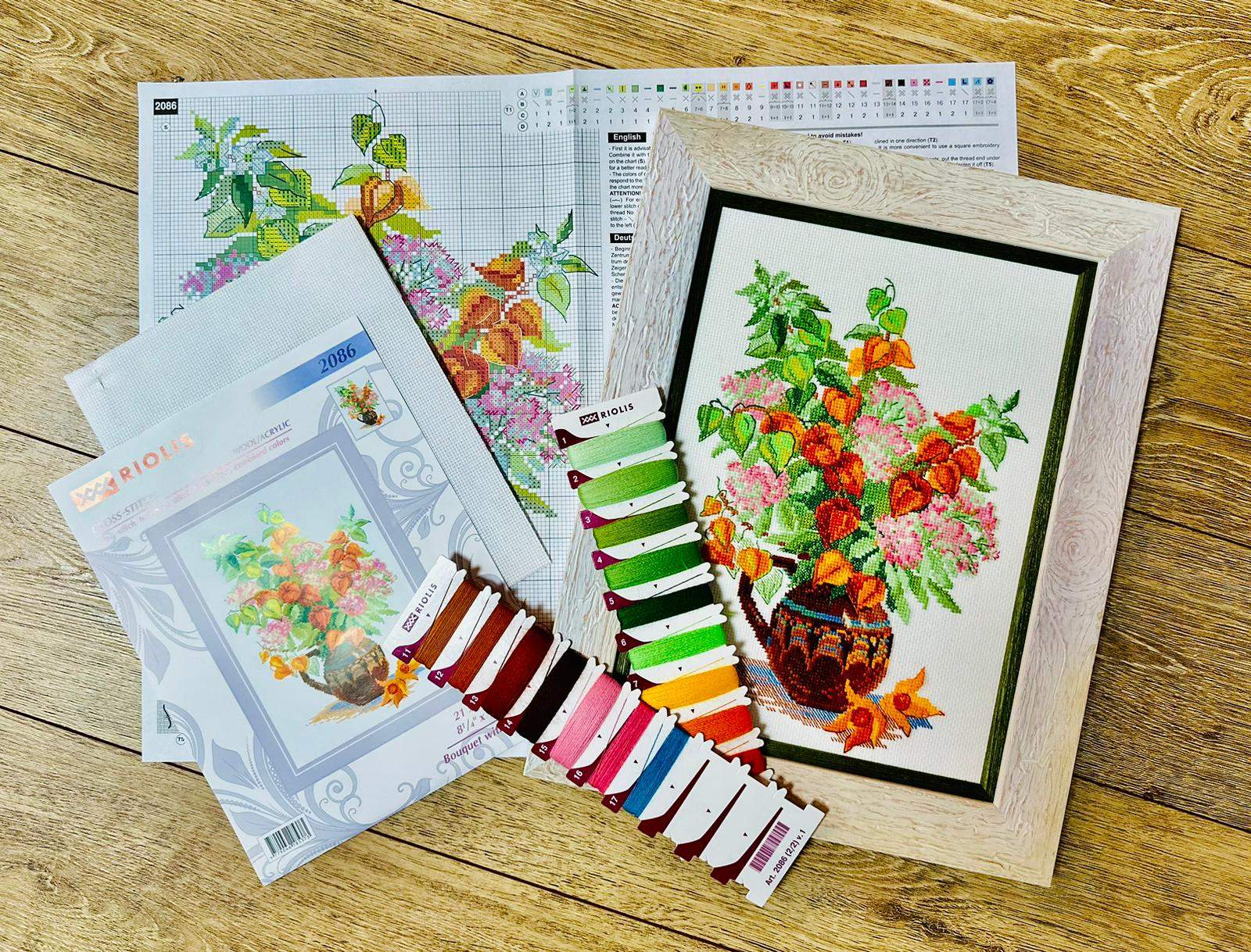 Riolis Cross Stitch Kit - Bouquet with Physalis, 2086