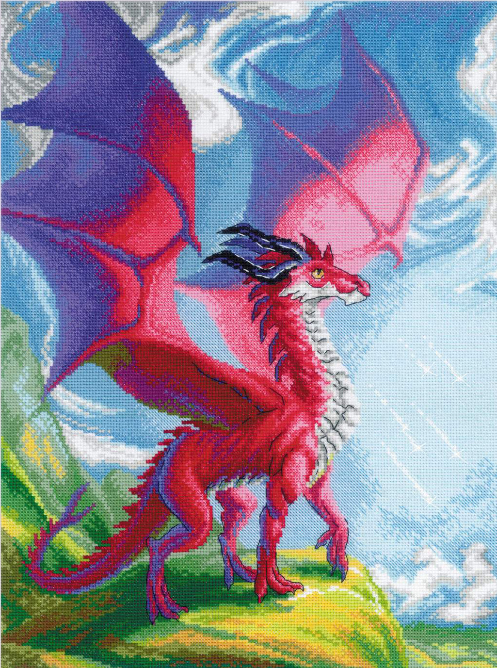 Cross Stitch Embroidery Kit - "Your Mighty Dragon" - Riolis 2127