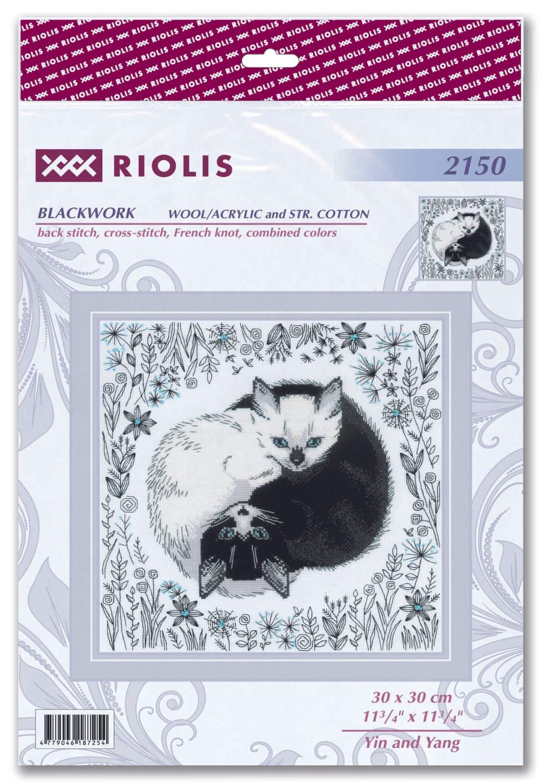 Kit de Bordado de Punto de Cruz - "Yin and Yang" - Riolis 2150