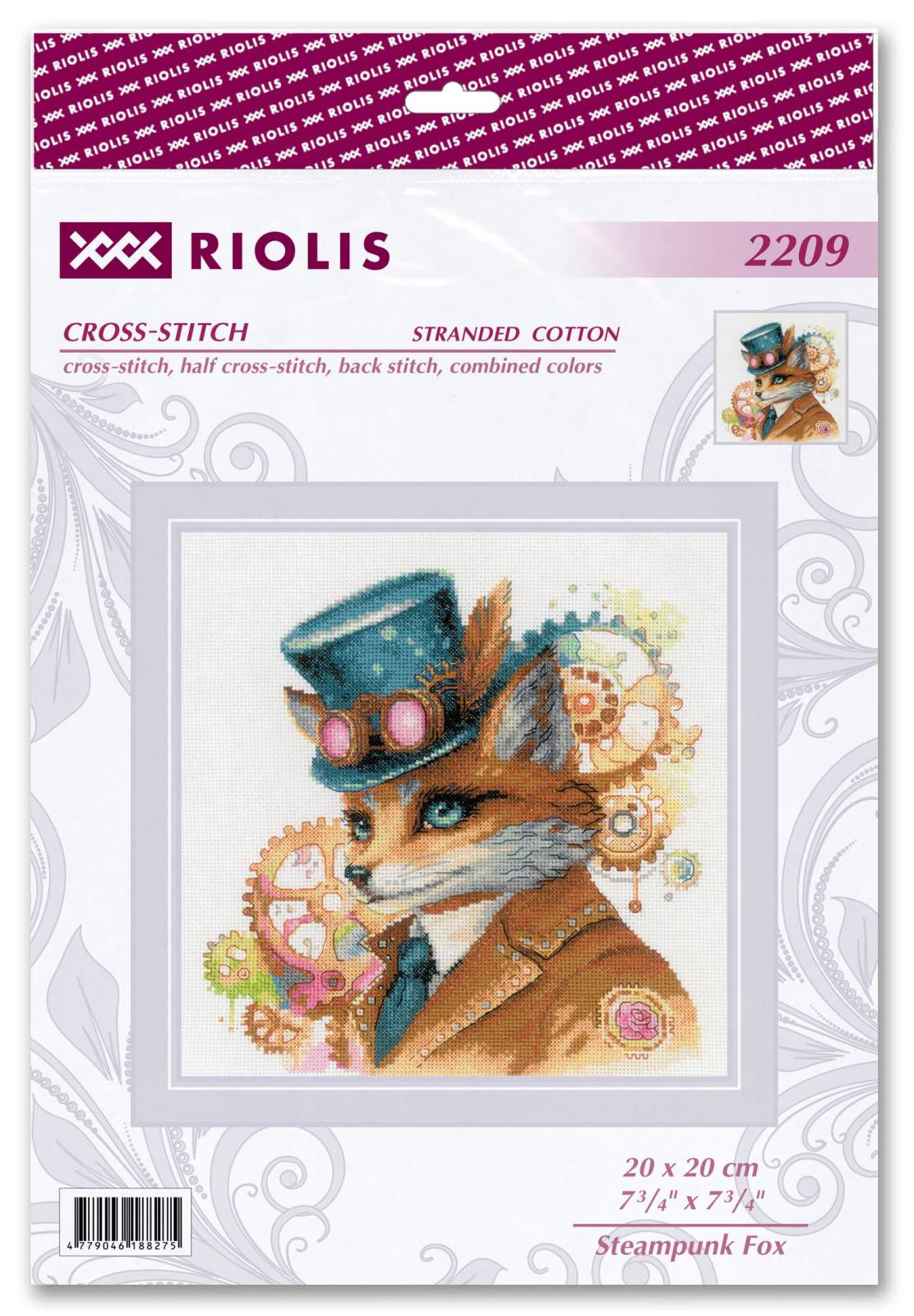 Kit de Punto de Cruz - "Zorro Steampunk" - Riolis 2209