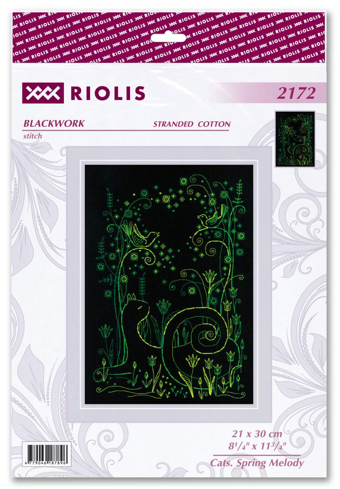 Kit de Punto de Cruz "Cats. Spring Melody", de Riolis 2172