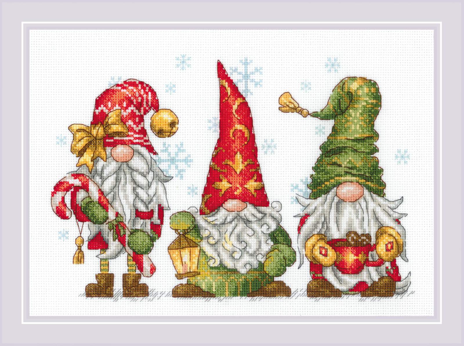 Cross Stitch Kit "Jolly Gnomes" Riolis 2234