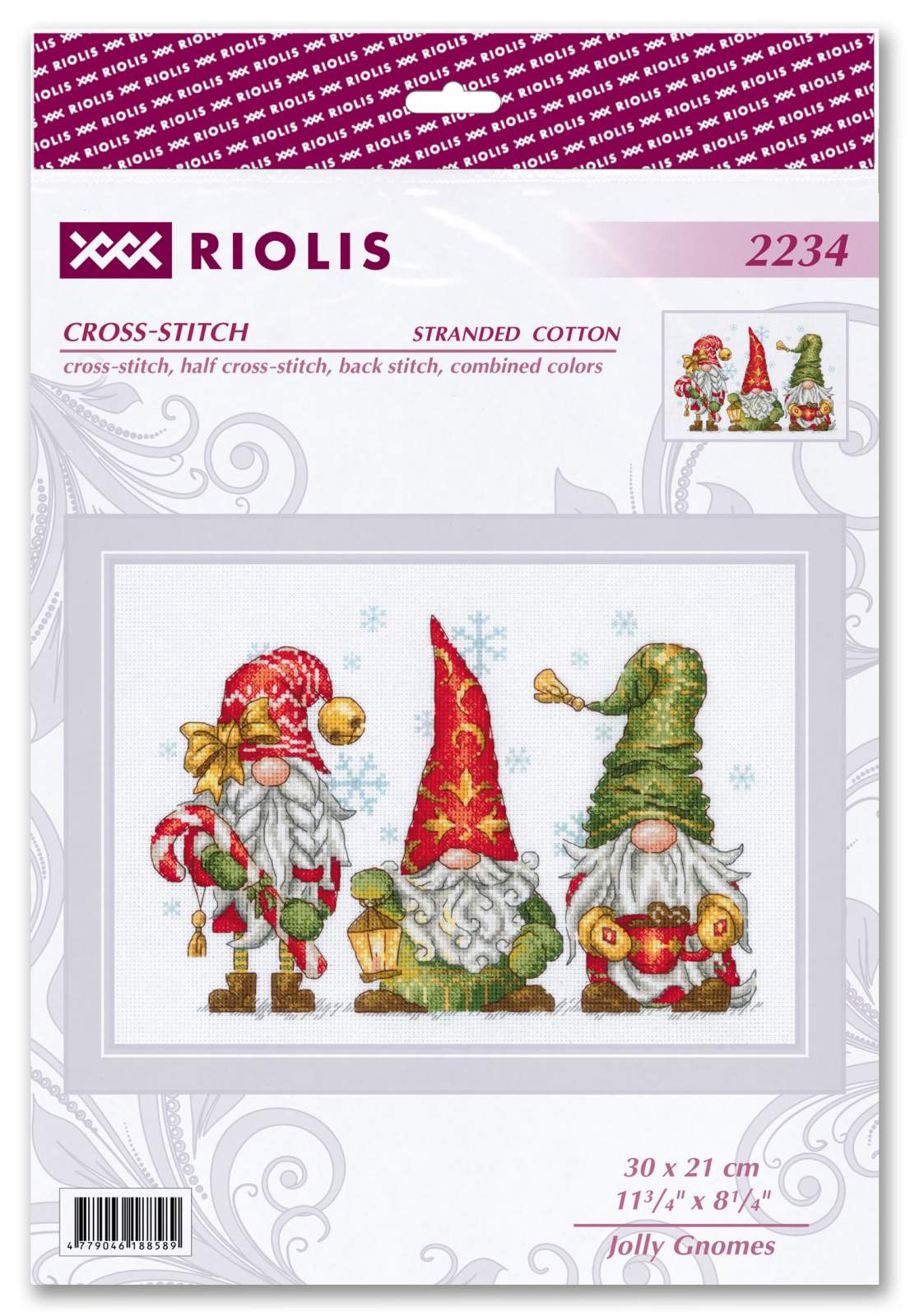 Cross Stitch Kit "Jolly Gnomes" Riolis 2234