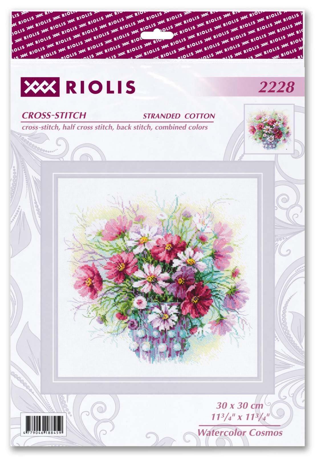 Kit de Punto de Cruz "Watercolor Cosmos", de Riolis 2228