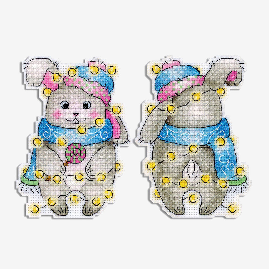 Cross Stitch Kit. New Year's Bunny - MP Studia SR-915